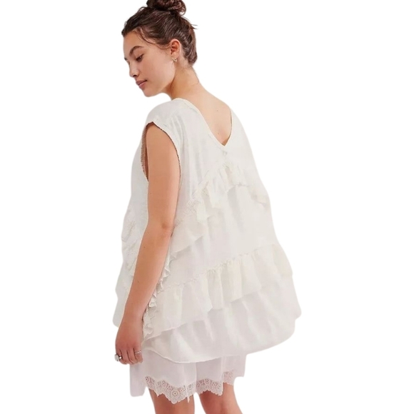 Free People Ivory Claire Tee Tunic Top, M, NWOT - Picture 2 of 9